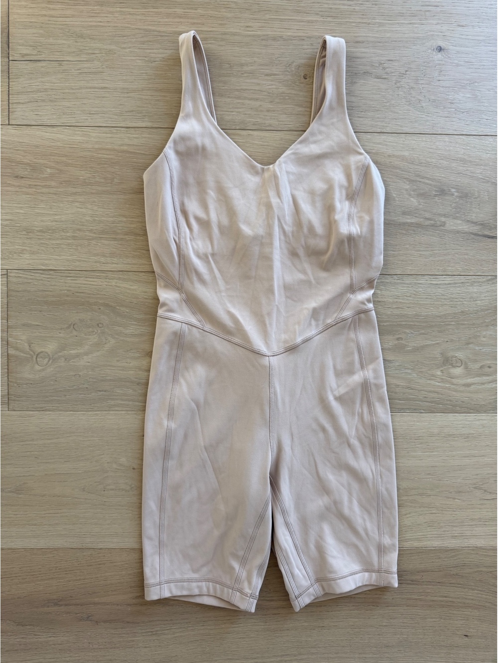 Lululemon Align Bodysuit 8” Contour Nude Size 4 One Piece Romper